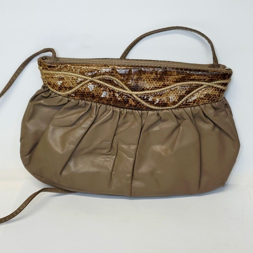 Vintage Hala Leather Clutch Shoulder Bag